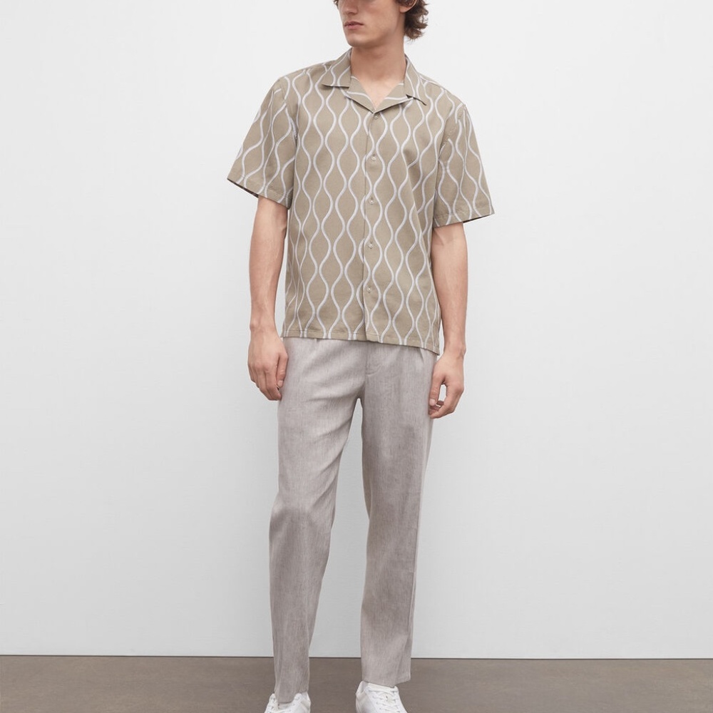 Pleated Tapered Trousers - Brand New - NEVER WORN - Green